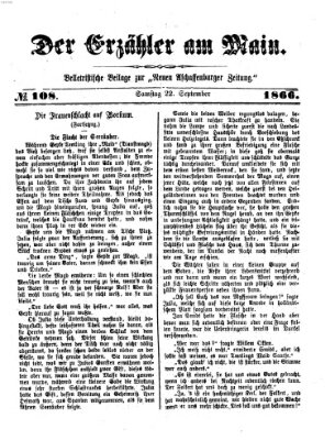 Der Erzähler am Main (Beobachter am Main und Aschaffenburger Anzeiger) Samstag 22. September 1866