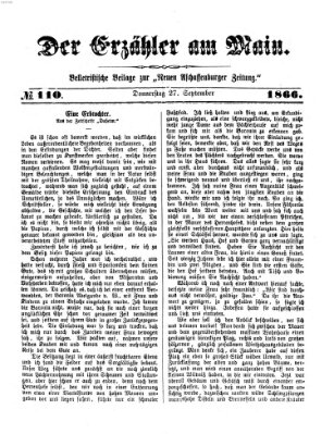 Der Erzähler am Main (Beobachter am Main und Aschaffenburger Anzeiger) Donnerstag 27. September 1866