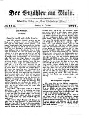 Der Erzähler am Main (Beobachter am Main und Aschaffenburger Anzeiger) Samstag 6. Oktober 1866