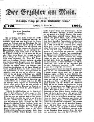 Der Erzähler am Main (Beobachter am Main und Aschaffenburger Anzeiger) Samstag 3. November 1866