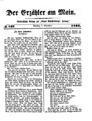 Der Erzähler am Main (Beobachter am Main und Aschaffenburger Anzeiger) Dienstag 6. November 1866