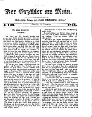 Der Erzähler am Main (Beobachter am Main und Aschaffenburger Anzeiger) Freitag 16. November 1866