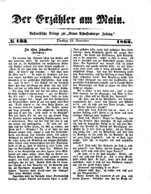 Der Erzähler am Main (Beobachter am Main und Aschaffenburger Anzeiger) Montag 19. November 1866