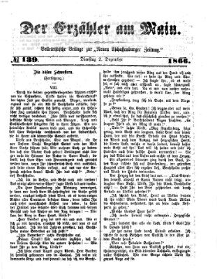 Der Erzähler am Main (Beobachter am Main und Aschaffenburger Anzeiger) Sonntag 2. Dezember 1866