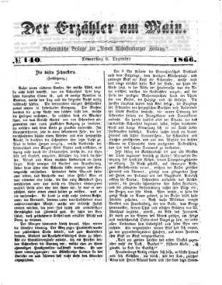 Der Erzähler am Main (Beobachter am Main und Aschaffenburger Anzeiger) Donnerstag 6. Dezember 1866