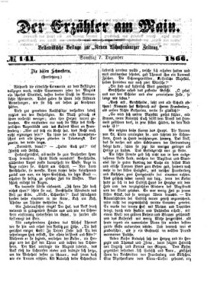 Der Erzähler am Main (Beobachter am Main und Aschaffenburger Anzeiger) Freitag 7. Dezember 1866