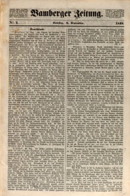 Bamberger Zeitung Samstag 2. September 1848