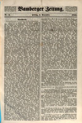 Bamberger Zeitung Freitag 8. September 1848