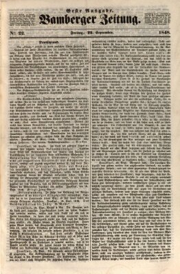 Bamberger Zeitung Freitag 22. September 1848