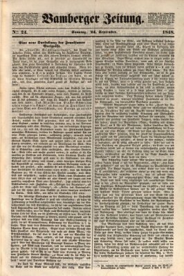 Bamberger Zeitung Sonntag 24. September 1848