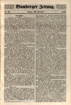 Bamberger Zeitung Freitag 29. September 1848