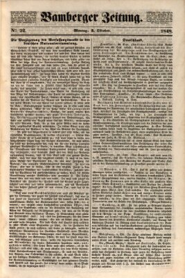 Bamberger Zeitung Montag 2. Oktober 1848