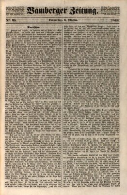 Bamberger Zeitung Donnerstag 5. Oktober 1848