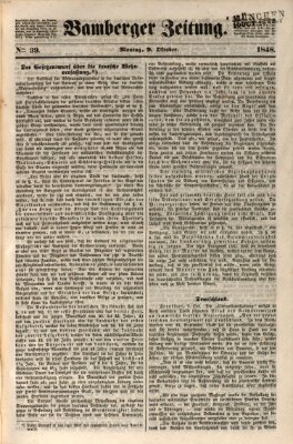 Bamberger Zeitung Montag 9. Oktober 1848