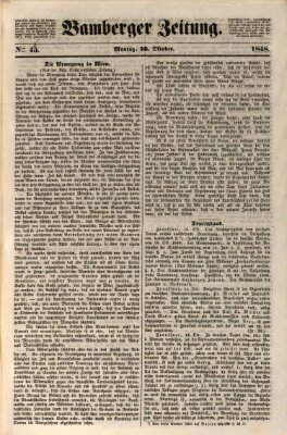 Bamberger Zeitung Montag 16. Oktober 1848