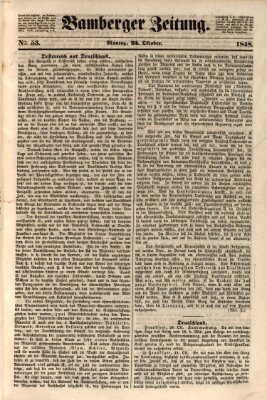 Bamberger Zeitung Montag 23. Oktober 1848