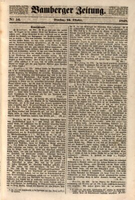 Bamberger Zeitung Dienstag 24. Oktober 1848