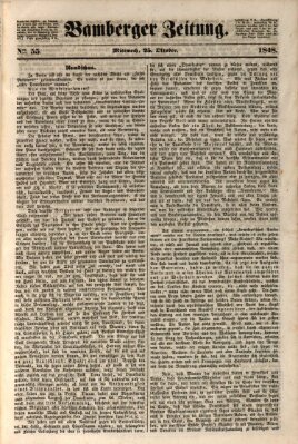 Bamberger Zeitung Mittwoch 25. Oktober 1848