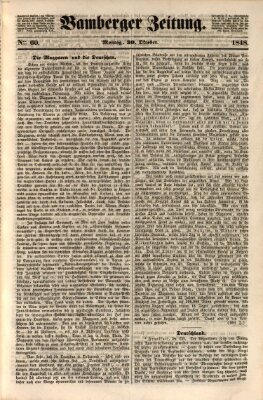 Bamberger Zeitung Montag 30. Oktober 1848