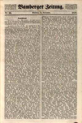 Bamberger Zeitung Sonntag 5. November 1848