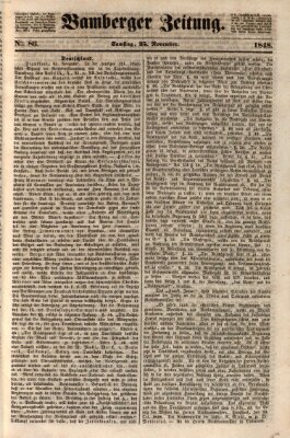 Bamberger Zeitung Samstag 25. November 1848