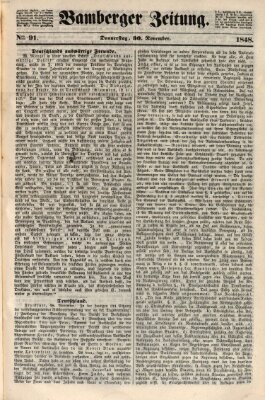 Bamberger Zeitung Donnerstag 30. November 1848