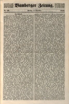 Bamberger Zeitung Freitag 1. Dezember 1848