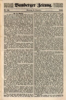 Bamberger Zeitung Sonntag 3. Dezember 1848