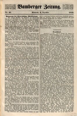 Bamberger Zeitung Mittwoch 6. Dezember 1848