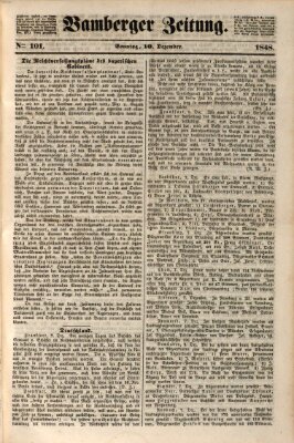 Bamberger Zeitung Sonntag 10. Dezember 1848