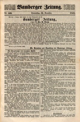 Bamberger Zeitung Donnerstag 14. Dezember 1848