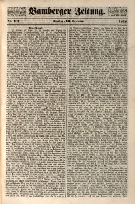 Bamberger Zeitung Samstag 16. Dezember 1848