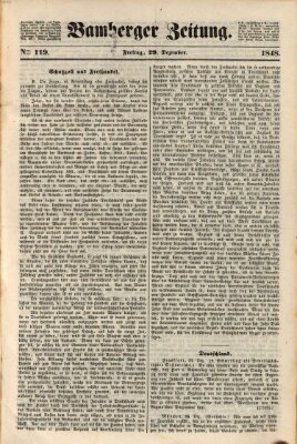 Bamberger Zeitung Freitag 29. Dezember 1848