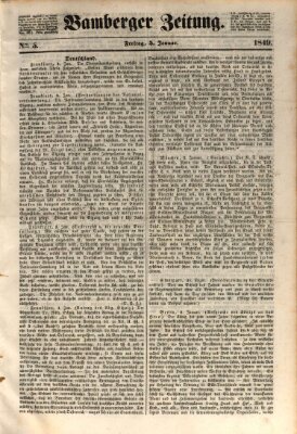 Bamberger Zeitung Freitag 5. Januar 1849