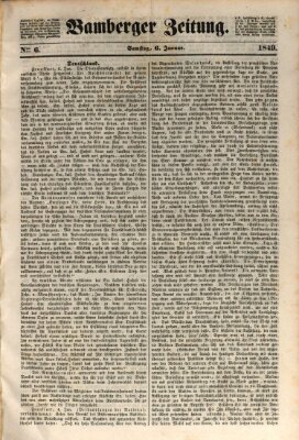 Bamberger Zeitung Samstag 6. Januar 1849