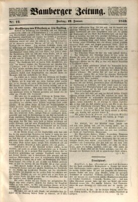 Bamberger Zeitung Freitag 12. Januar 1849