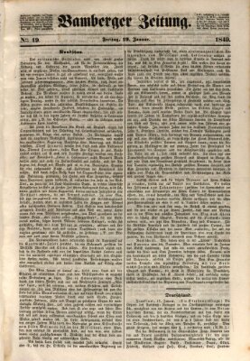 Bamberger Zeitung Freitag 19. Januar 1849