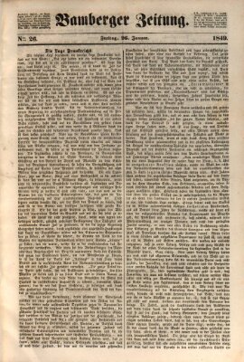 Bamberger Zeitung Freitag 26. Januar 1849