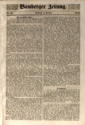 Bamberger Zeitung Sonntag 4. Februar 1849