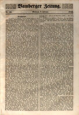 Bamberger Zeitung Mittwoch 7. Februar 1849