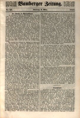 Bamberger Zeitung Sonntag 4. März 1849