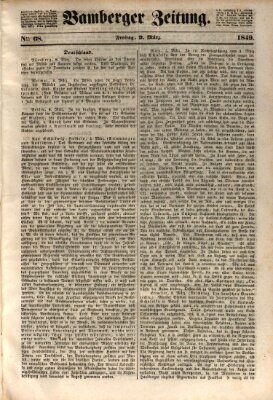 Bamberger Zeitung Freitag 9. März 1849