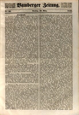 Bamberger Zeitung Samstag 10. März 1849