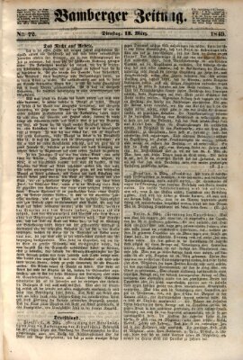 Bamberger Zeitung Dienstag 13. März 1849