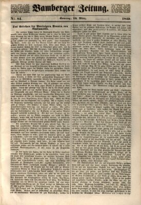 Bamberger Zeitung Sonntag 25. März 1849