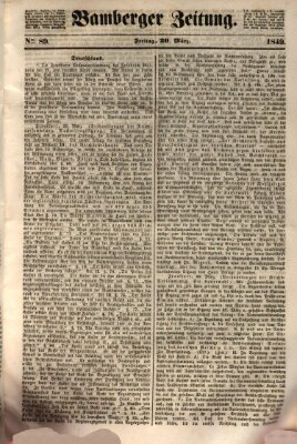 Bamberger Zeitung Freitag 30. März 1849