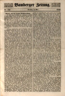 Bamberger Zeitung Dienstag 1. Mai 1849