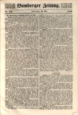 Bamberger Zeitung Donnerstag 24. Mai 1849