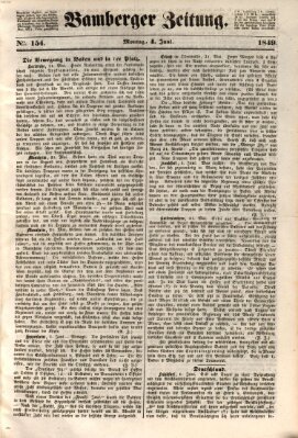 Bamberger Zeitung Montag 4. Juni 1849