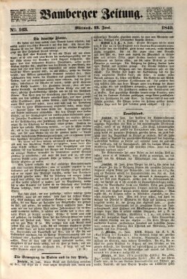 Bamberger Zeitung Mittwoch 13. Juni 1849